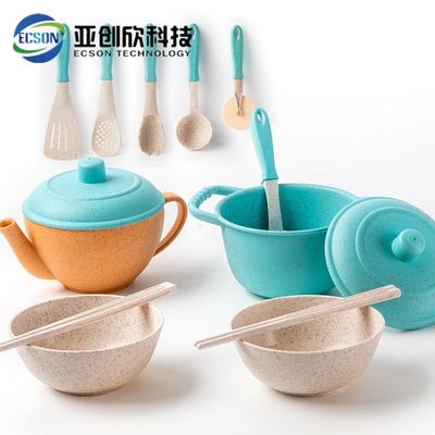 Silk Screen Printing Wheat Straw Polypropylene Knife Eco Friendly