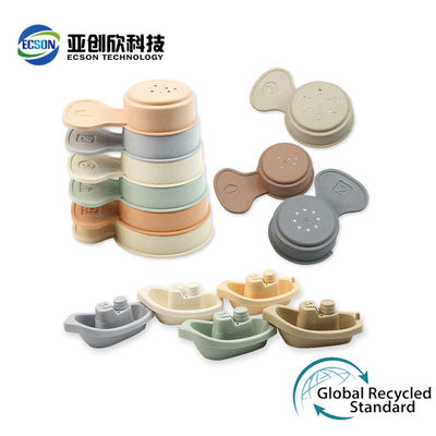 Children's Intellectual Toys Small Boats Stacked Music Layers Of Hourglass Stacked Cups Straw Colored Parent child
