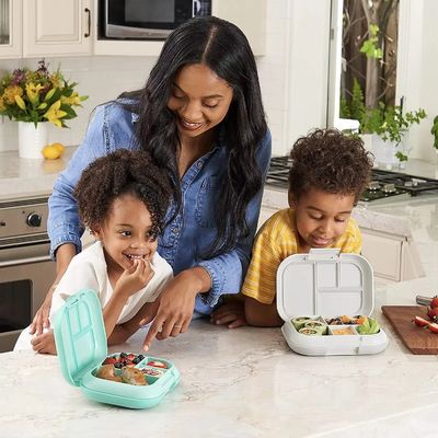 ベントボックス ティーンエイジャー 子供 ランチボックス コンテナ 汎用 防水 4コンパートメント ベント式 ランチボックス 部分制御